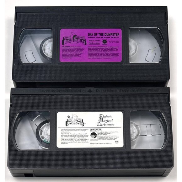 Lot 4 Mighty Morphin Power Rangers VHS Tapes Tested WORK *No Sleeves* - Picture 3 of 3